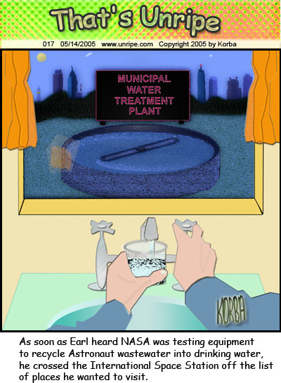 cartoon 17, water recycling